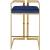 Ezra Velvet Counter Stool with Gold Steel Base