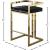 Ezra Velvet Counter Stool with Gold Steel Base