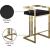 Ezra Velvet Counter Stool with Gold Steel Base