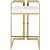 Ezra Faux Leather Counter Stool with Gold Steel Base