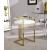 Ezra Faux Leather Counter Stool with Gold Steel Base