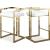 Ezra Faux Leather Counter Stool with Gold Steel Base