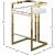 Ezra Faux Leather Counter Stool with Gold Steel Base