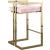 Ezra Velvet Counter Stool with Gold Steel Base