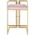 Ezra Velvet Counter Stool with Gold Steel Base