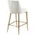 Karina Velvet Counter Stool with Polished Gold Metal Frame