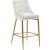 Karina Velvet Counter Stool with Polished Gold Metal Frame