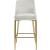 Karina Velvet Counter Stool with Polished Gold Metal Frame