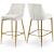 Karina Velvet Counter Stool with Polished Gold Metal Frame