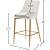 Karina Velvet Counter Stool with Polished Gold Metal Frame