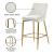 Karina Velvet Counter Stool with Polished Gold Metal Frame