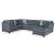 Maxon Place Fabric U-Shaepd 3-Piece Sectional Sofa w/Right Chaise