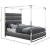 Encore Faux Leather King Size Canopy Bed