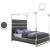 Encore Faux Leather Canopy Bed