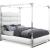Encore Faux Leather King Size Canopy Bed