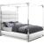 Encore Faux Leather Queen Size Canopy Bed