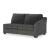 Biddeford 2-Piece Polyester L-Shaped Sectional Sleeper w/Left Arm Chaise Facing