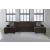 Kimlee 3-Piece Polyester U-Shaped Sectional Sofa w/Double Chaise