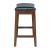 Elmo Bonded Leather Counter Stool, Cinnamon Wood Base