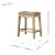 Elmo Bonded Leather Counter Stool, Weathered Smoke Legs