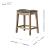Elmo Bonded Leather Counter Stool, Weathered Smoke Legs