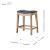 Elmo Bonded Leather Counter Stool, Weathered Smoke Legs