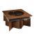 Akita Glass/Wood Veneer Occasional Table Set (Coffee Table + 4 Stools)