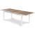 Nizuc Outdoor Patio Extendable Dining Table with White Aluminum Frame