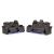 Fyne-Dyme Polyester/PU Power Reclining Living Room Set w/Ambient Blue LED Lighting