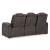 Fyne-Dyme Polyester/PU Power Reclining Sofa w/Ambient Blue LED Lighting