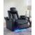 Fyne-Dyme Polyester/PU Power Reclining Living Room Set w/Ambient Blue LED Lighting