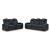 Fyne-Dyme Polyester/PU Power Reclining Living Room Set w/Ambient Blue LED Lighting