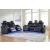 Fyne-Dyme Polyester/PU Power Reclining Living Room Set w/Ambient Blue LED Lighting