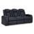 Fyne-Dyme Polyester/PU Power Reclining Sofa w/Ambient Blue LED Lighting