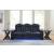Fyne-Dyme Polyester/PU Power Reclining Sofa w/Ambient Blue LED Lighting