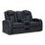 Fyne-Dyme Polyester/PU Power Reclining Loveseat w/Ambient Blue LED Lighting