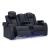 Fyne-Dyme Polyester/PU Power Reclining Loveseat w/Ambient Blue LED Lighting