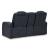 Fyne-Dyme Polyester/PU Power Reclining Loveseat w/Ambient Blue LED Lighting