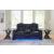 Fyne-Dyme Polyester/PU Power Reclining Living Room Set w/Ambient Blue LED Lighting