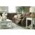 Partymate 2-Piece Faux Leather L-Shaped Reclining Sectional Sofa w/Console
