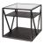 Arista Metal & Glass Cocktail Table Set with Casters