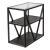 Arista Metal & Glass Cocktail Table Set with Casters