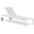 Nizuc Outdoor Patio Adjustable Sun Chaise Lounge Chair with White Aluminum Frame