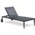 Nizuc Outdoor Patio Adjustable Sun Chaise Lounge Chair with Dark Grey Aluminum Frame