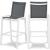 Nizuc Outdoor Patio Mesh Barstool with White Aluminum Frame