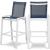 Nizuc Outdoor Patio Mesh Barstool with White Aluminum Frame