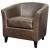 Orson Bonded Leather Tub Chair, Black Legs