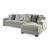 Ardsley 127-inch 2-Piece Polyester Sectional Sofa w/Right Hand Chaise Facing