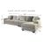Ardsley 153-inch 3-Piece Polyester L-Shaped Sectional Sofa w/Right Chaise