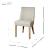 New Paris Fabric Dining Chair, Natural Wood Legs